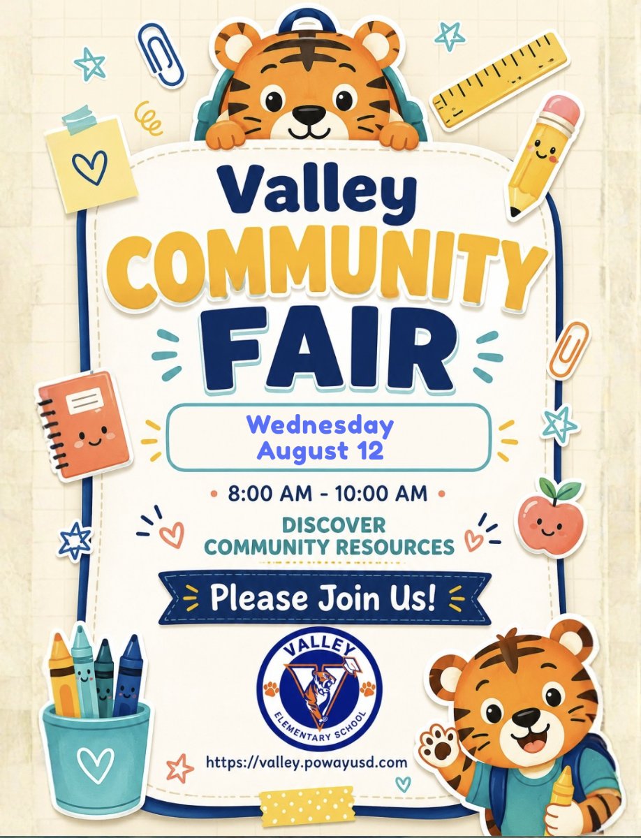 Tiger with backpack encouraging participation in fair
